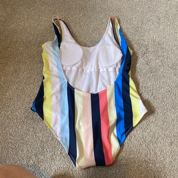 Multicolor Stripe One Piece Bathing Suit - Picture 3 of 3